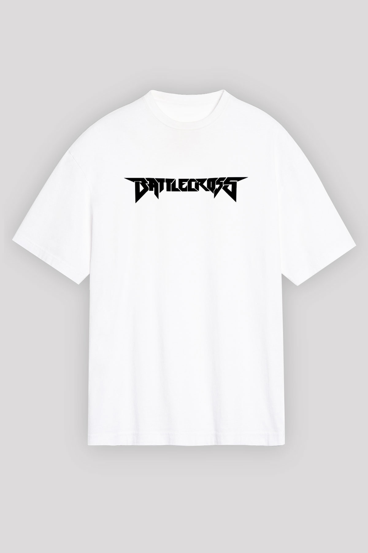 Battlecross Beyaz Oversize Tişört Oversize T-shirt - TişörtFabrikası