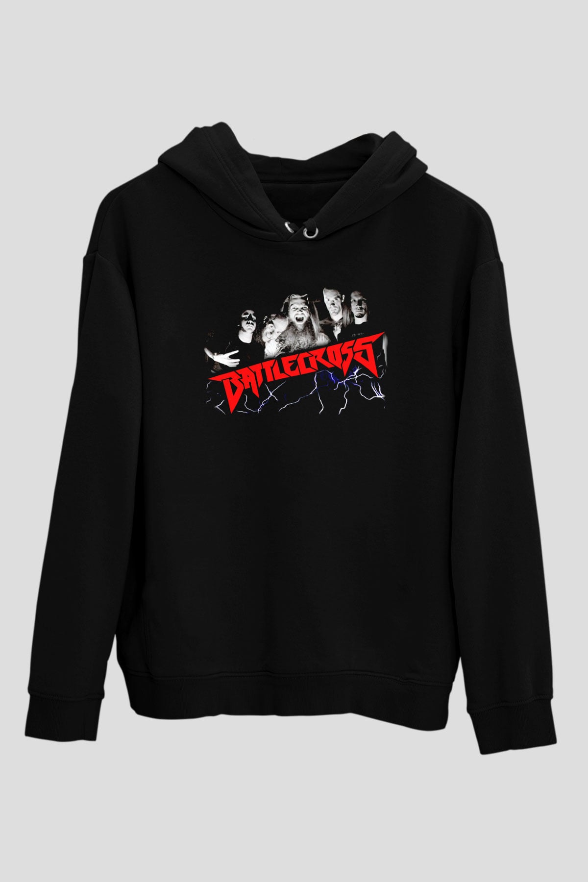 Battlecross Siyah Unisex Kapüşonlu Sweatshirt