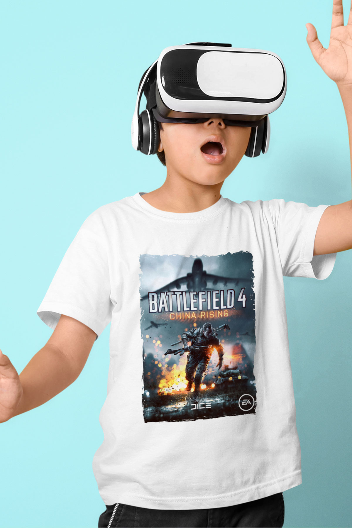 Battlefield Beyaz Unisex Çocuk Tişört