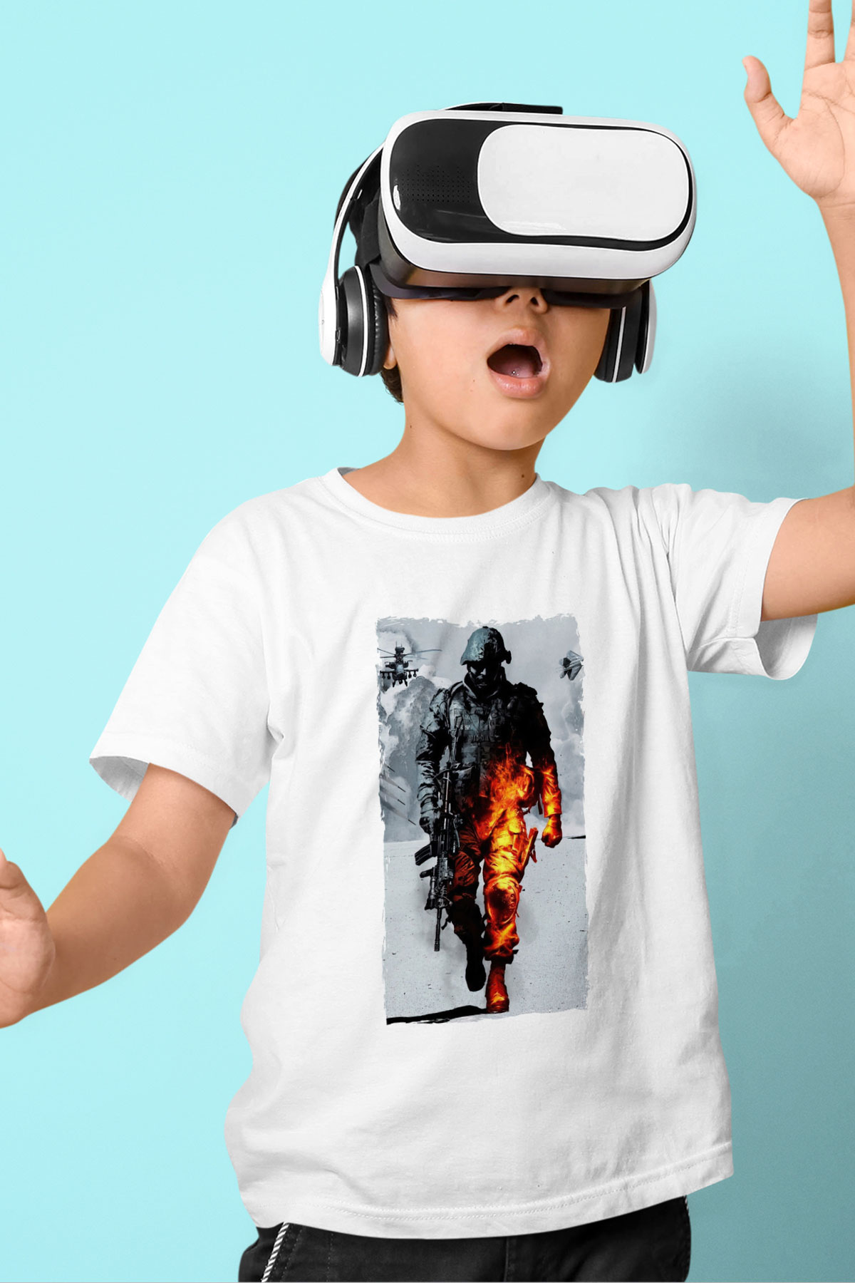 Battlefield Beyaz Unisex Çocuk Tişört