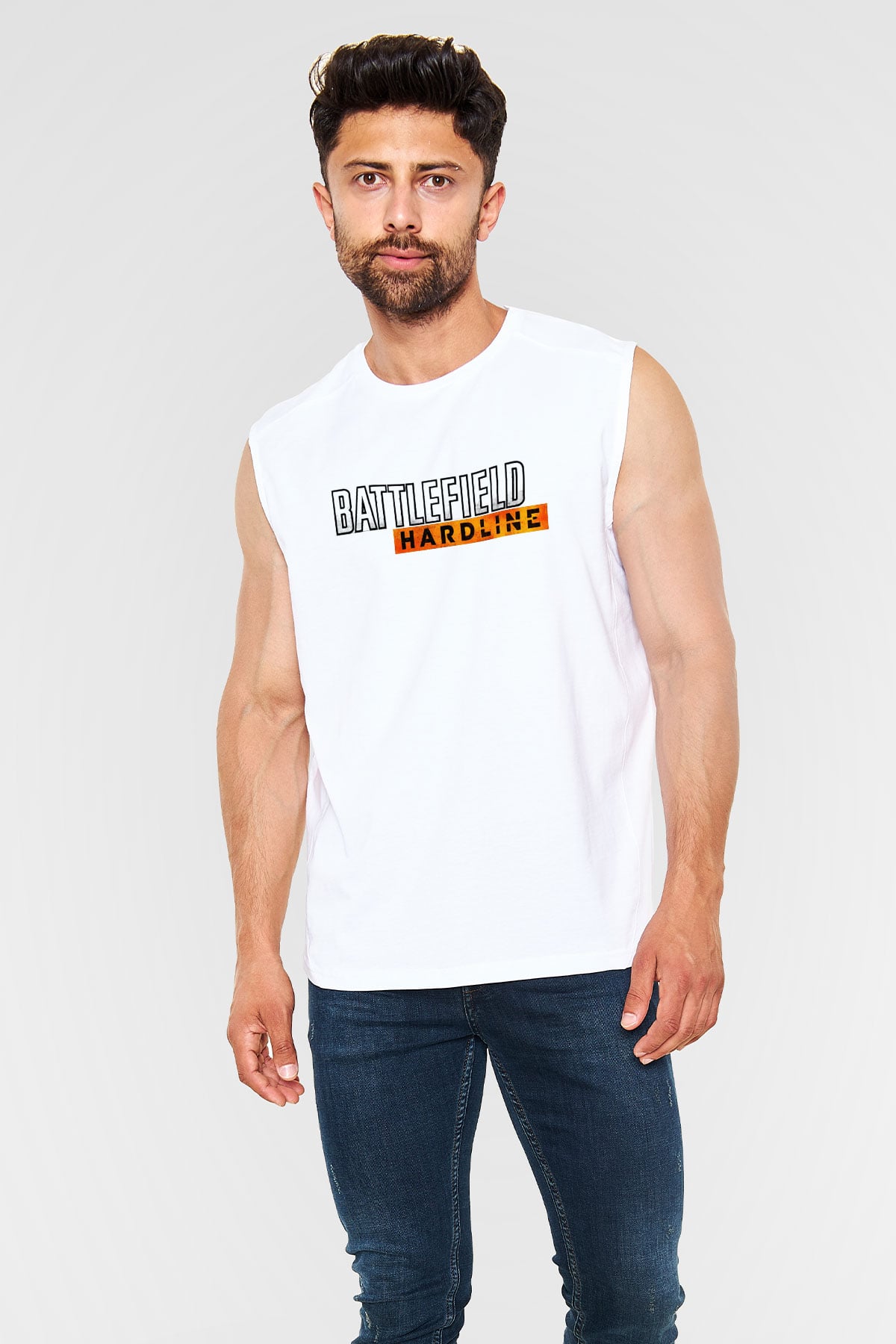 Battlefield Beyaz Unisex Kolsuz Tişört