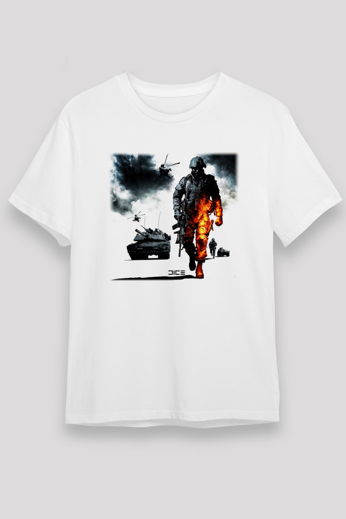 Battlefield Beyaz Unisex Tişört T-Shirt