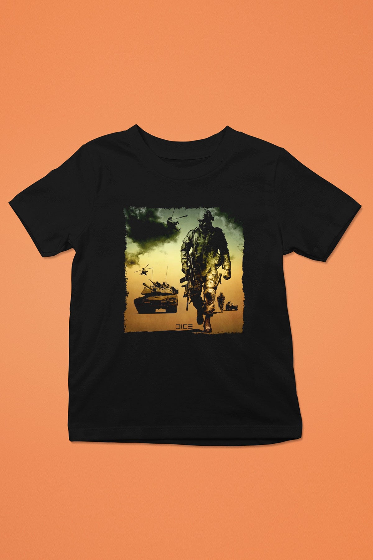 Battlefield Siyah Unisex Çocuk Tişört