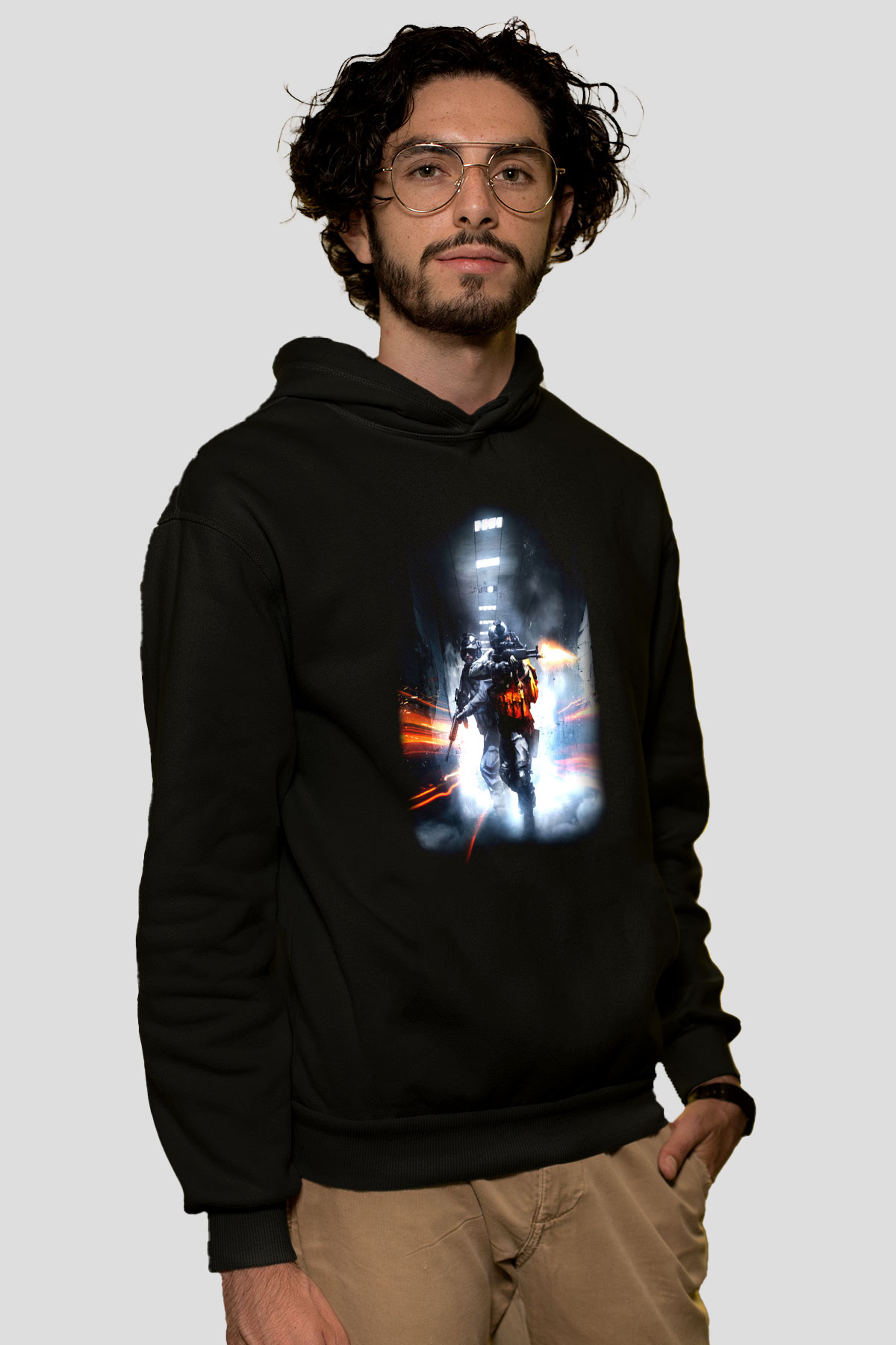 Battlefield Siyah Unisex Hoodie