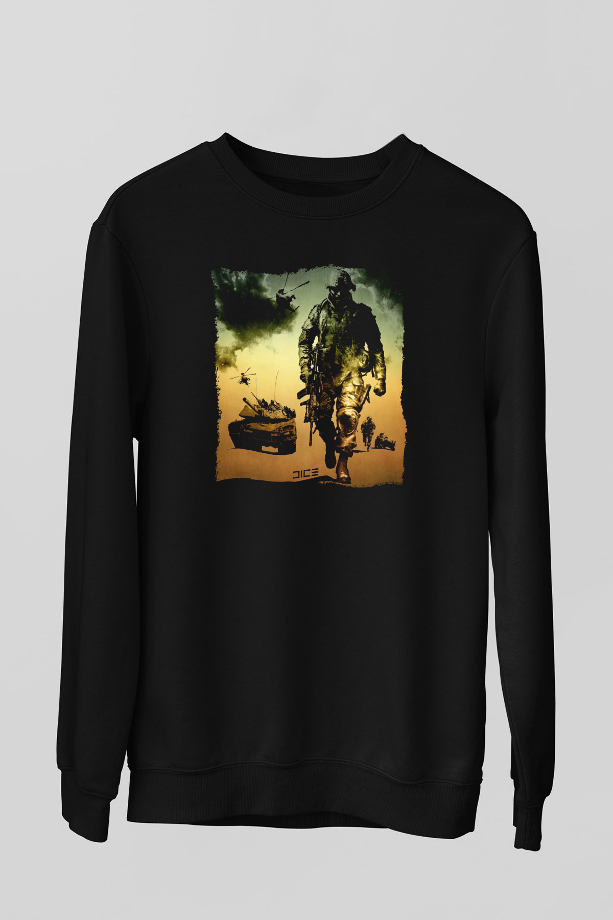 Battlefield Siyah Unisex Sweatshirt