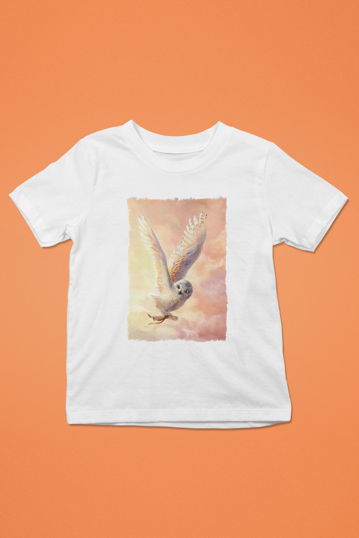 Baykuş Beyaz Unisex Çocuk Tişört