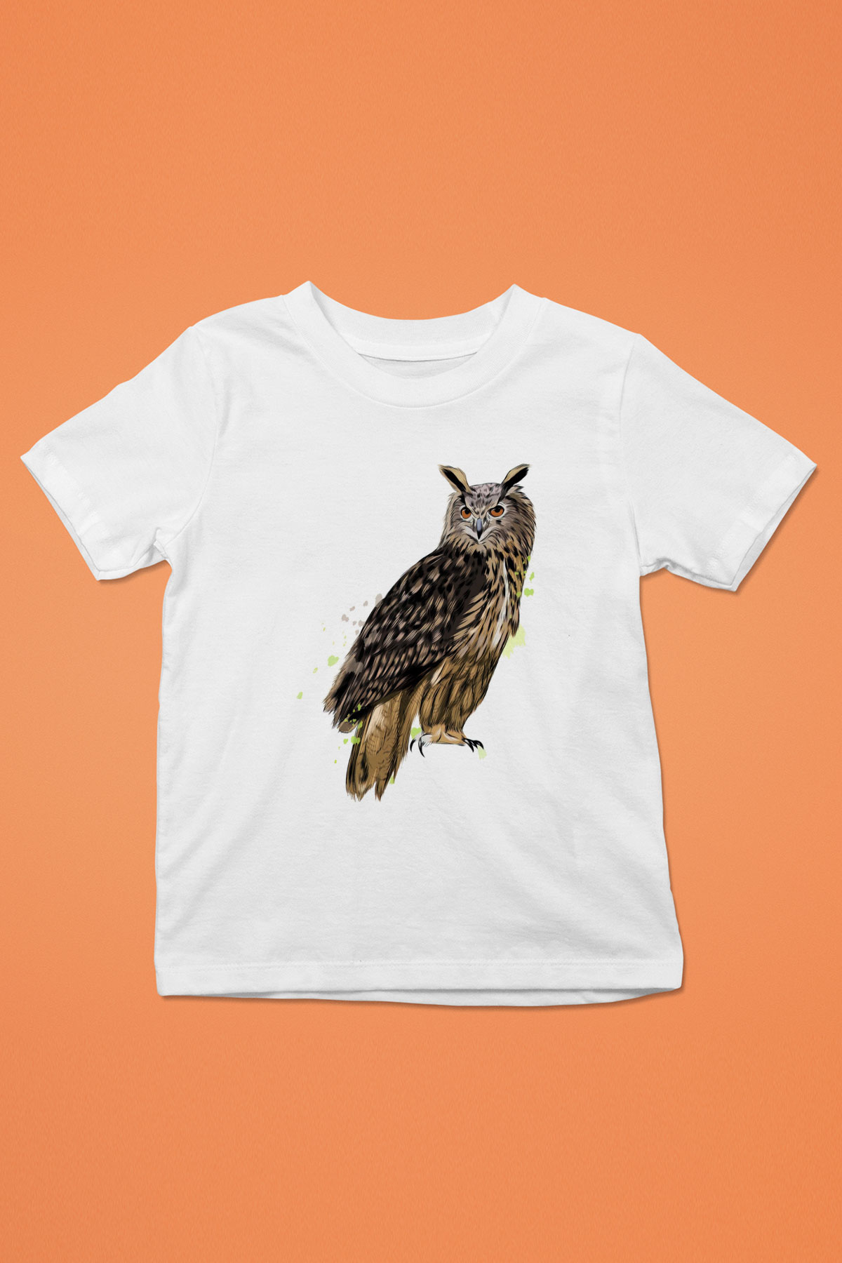 Baykuş Beyaz Unisex Çocuk Tişört