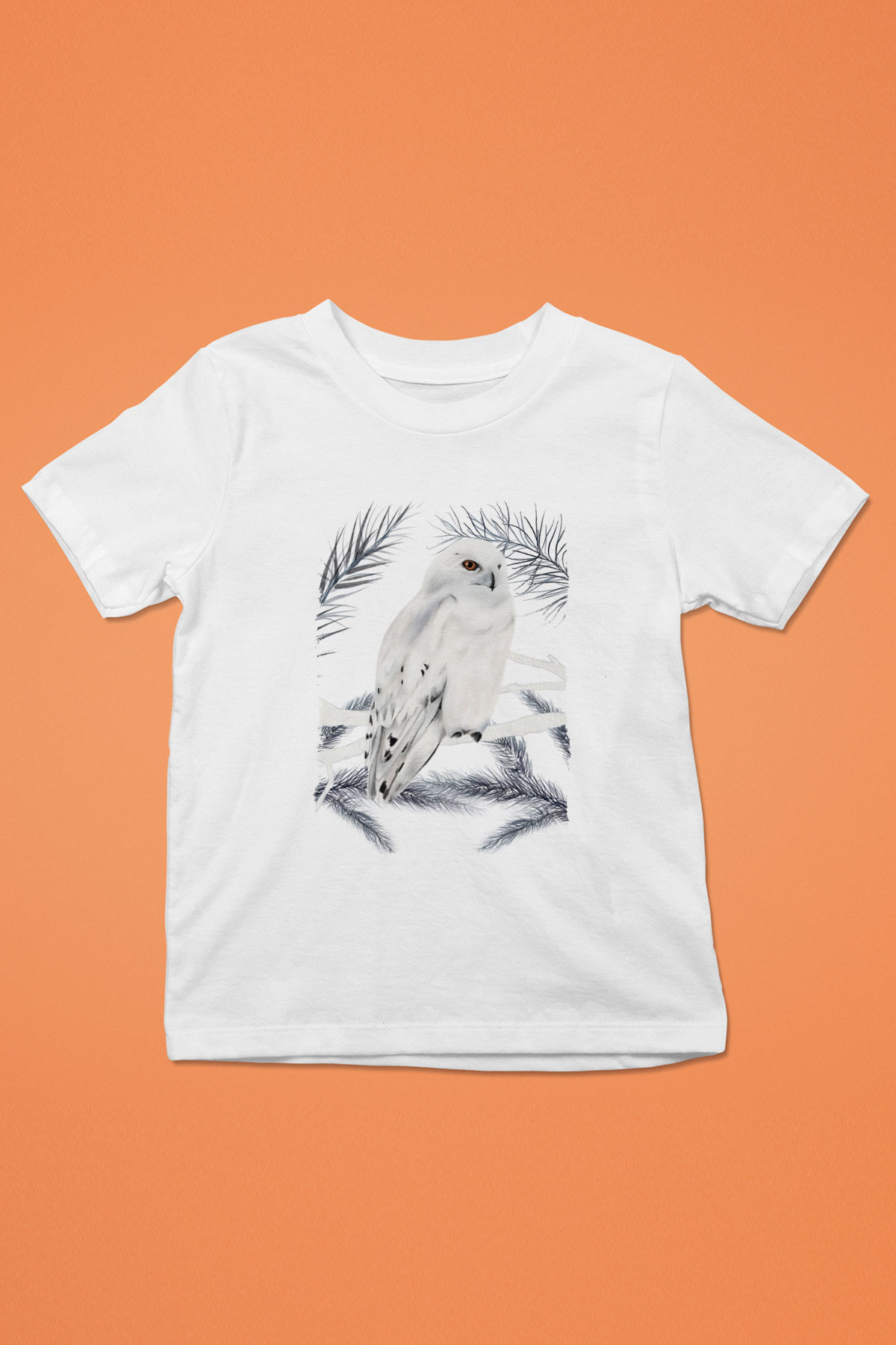 Baykuş Beyaz Unisex Çocuk Tişört