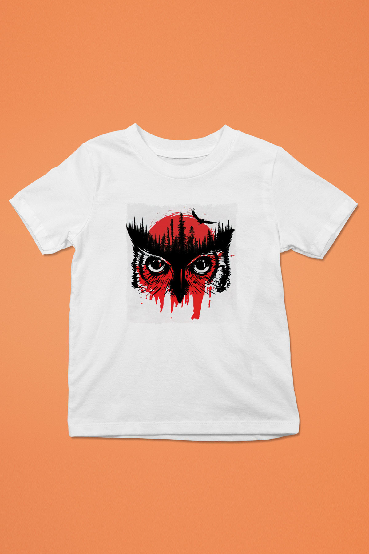 Baykuş Beyaz Unisex Çocuk Tişört