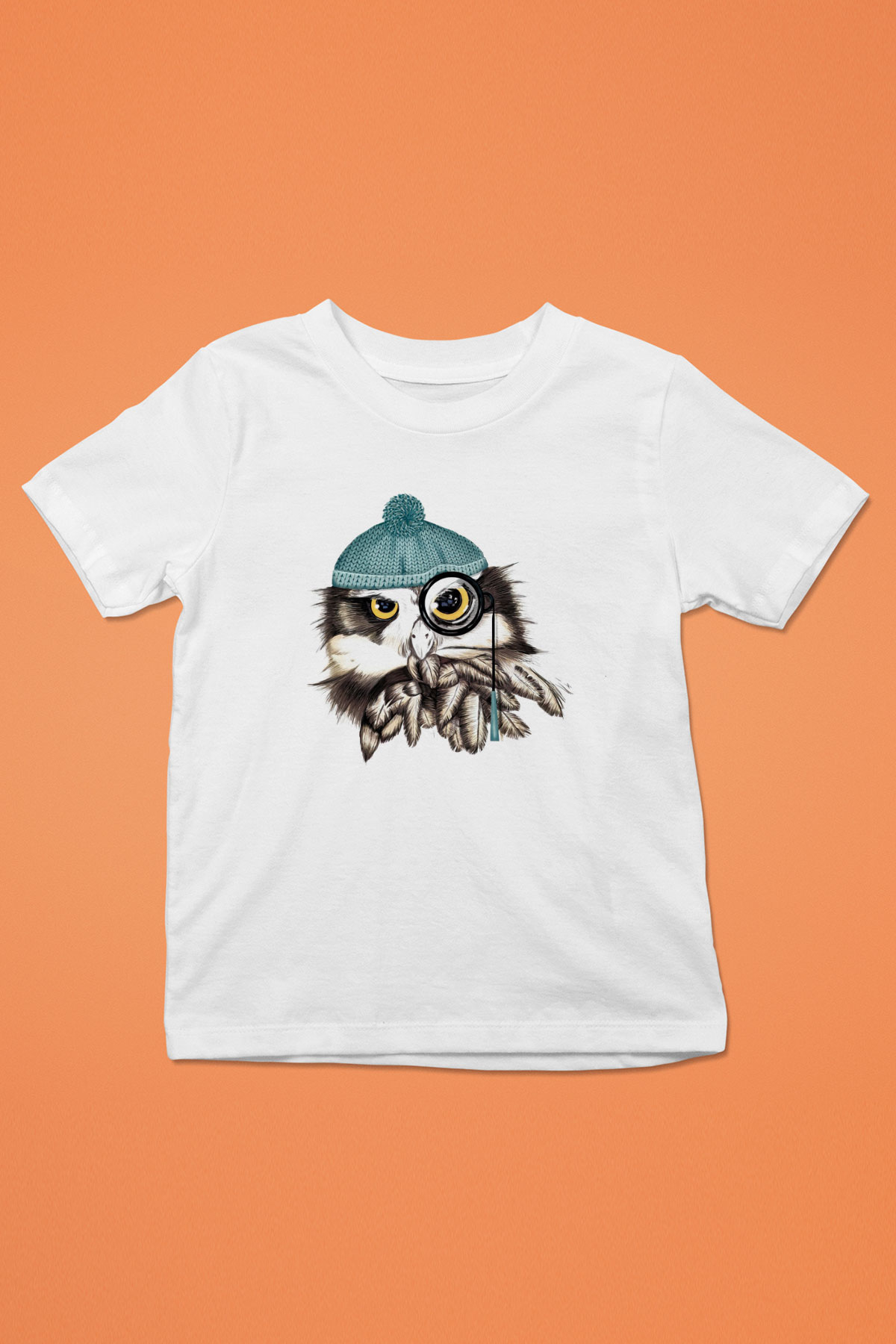 Baykuş Siyah Unisex Çocuk Tişört