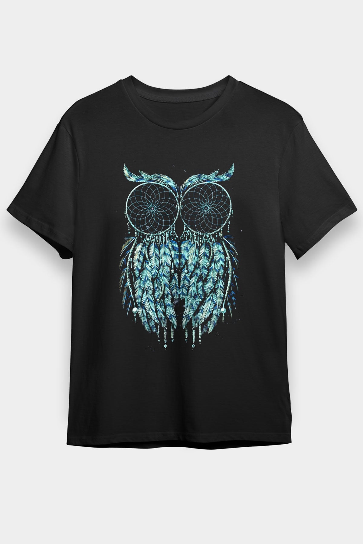 Baykuş Siyah Unisex Tişört T-Shirt - TişörtFabrikası