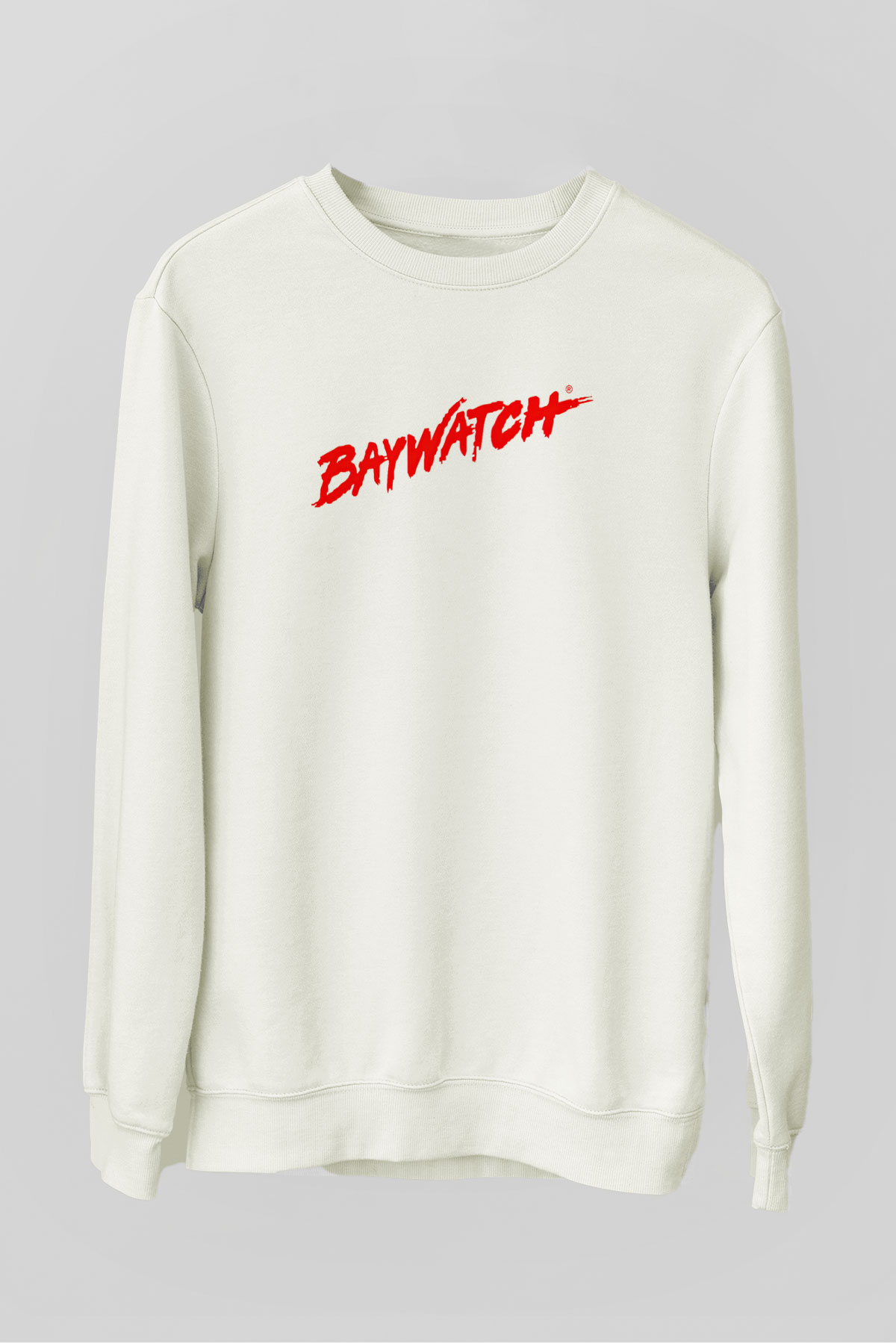 Baywatch Beyaz Unisex Sweatshirt