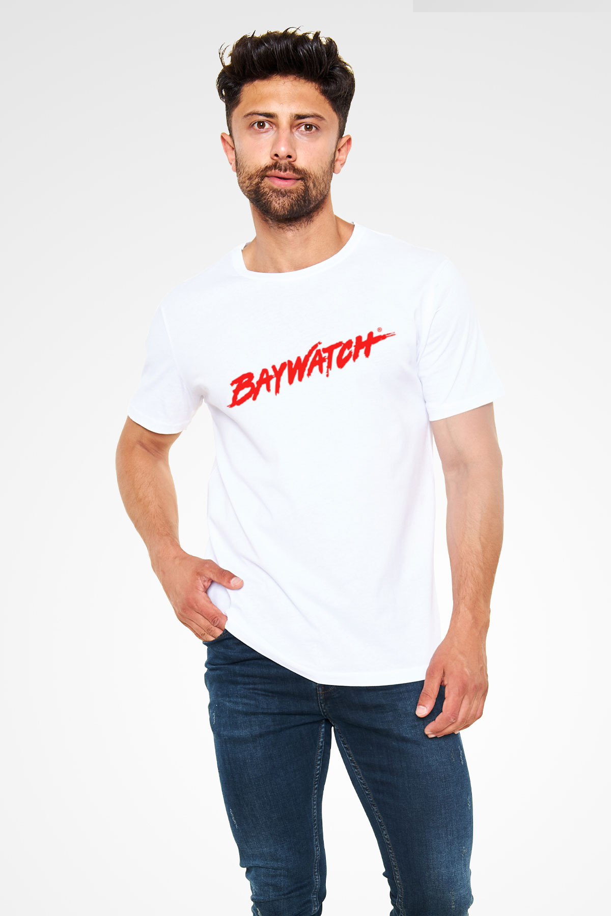 Baywatch Beyaz Unisex Tişört T-Shirt