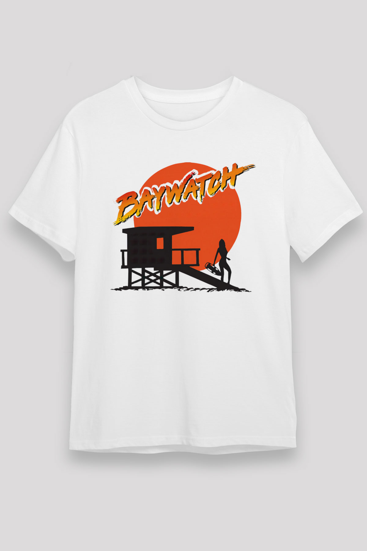 Baywatch Beyaz Unisex Tişört T-Shirt