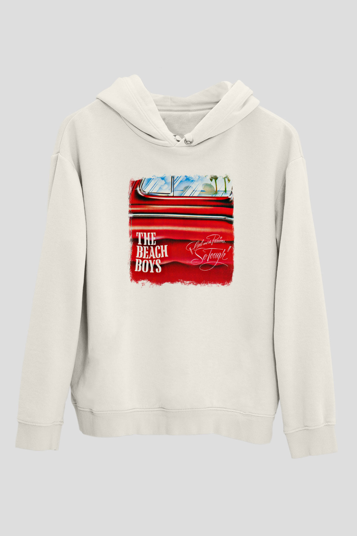 Beach Boys Baskılı Unisex Beyaz Hoodie