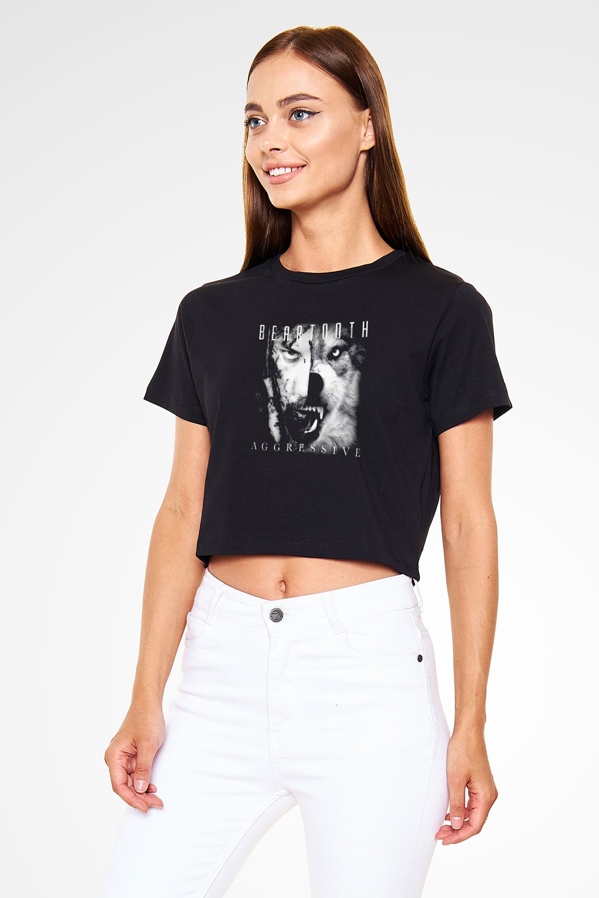 Beartooth Siyah  Crop Top Tişört