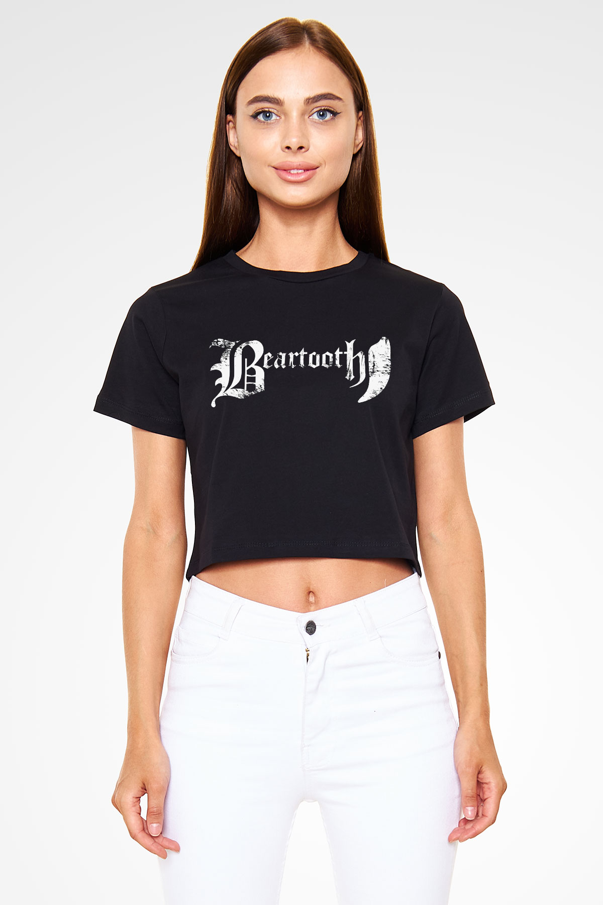 Beartooth Siyah Crop Top Tişört