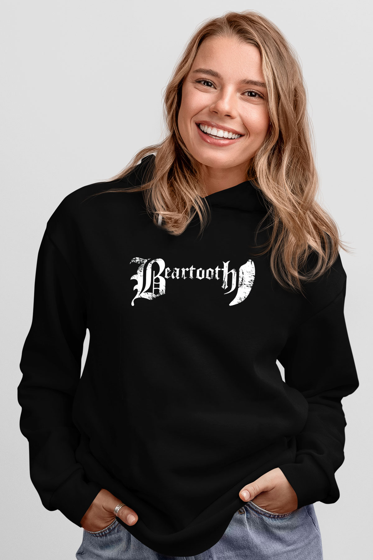 Beartooth Siyah Unisex Kapüşonlu Sweatshirt