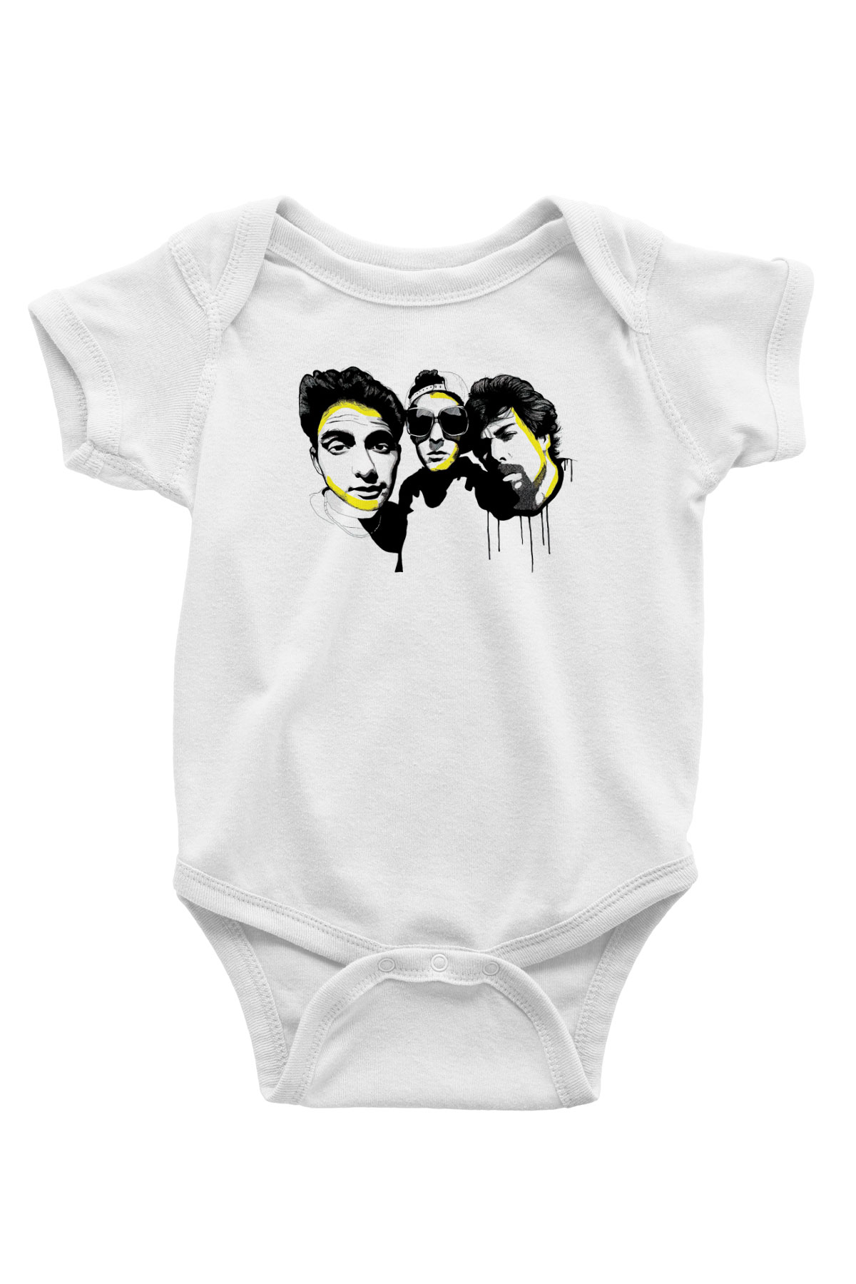 Beastie Boys Baskılı Beyaz Unisex Bebek Body - Zıbın