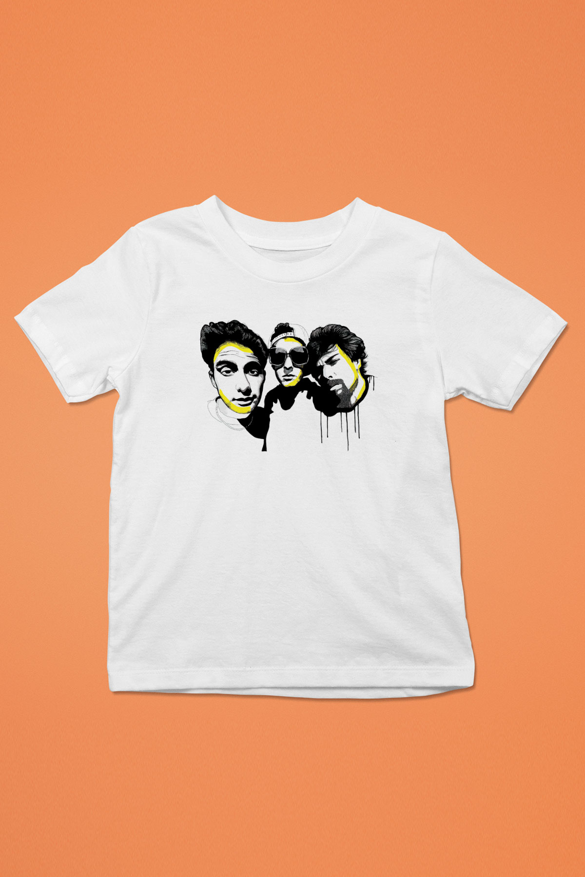 Beastie Boys Baskılı Beyaz Unisex Çocuk Tişört