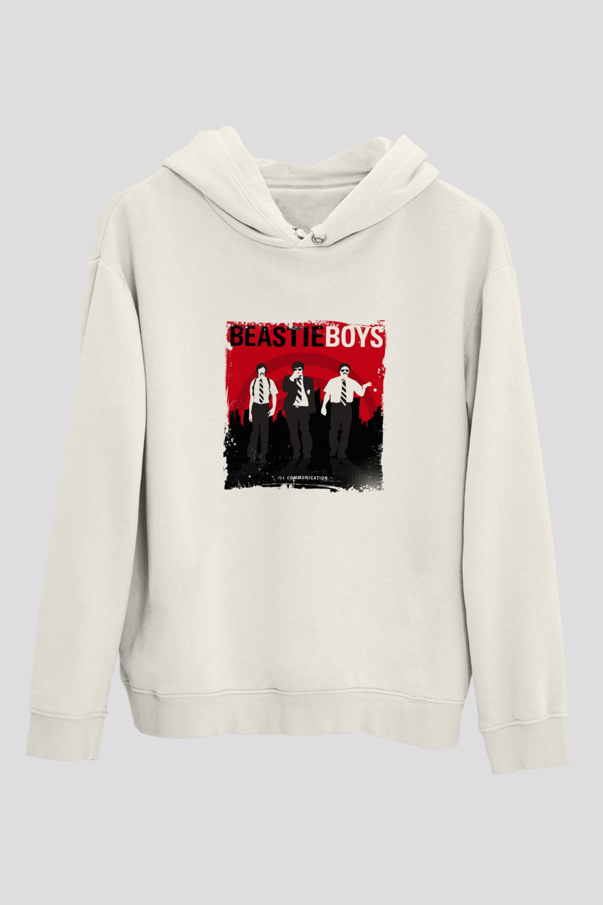Beastie Boys Baskılı Unisex Beyaz Hoodie
