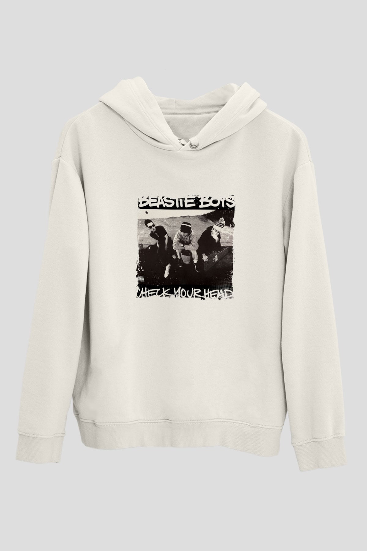Beastie Boys Baskılı Unisex Beyaz Hoodie