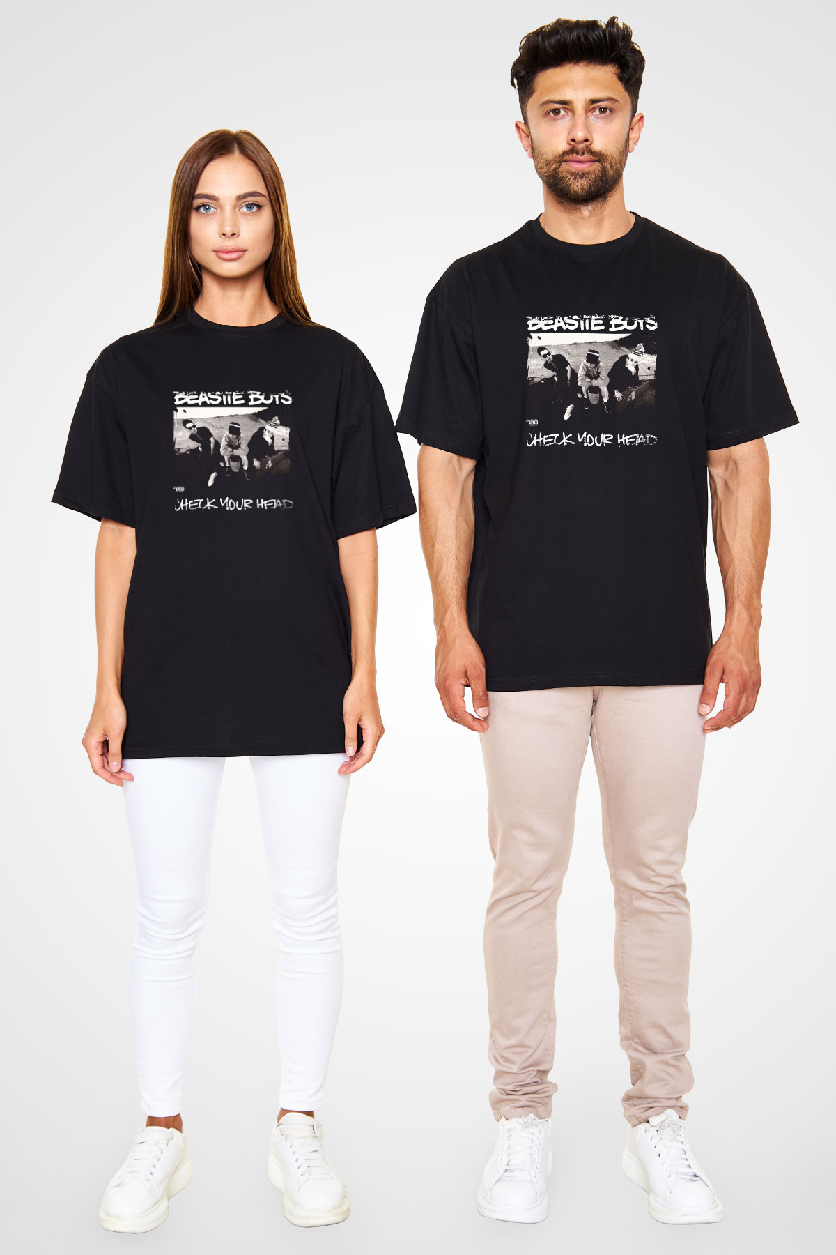 Beastie Boys Baskılı Unisex Oversize Siyah Tişört