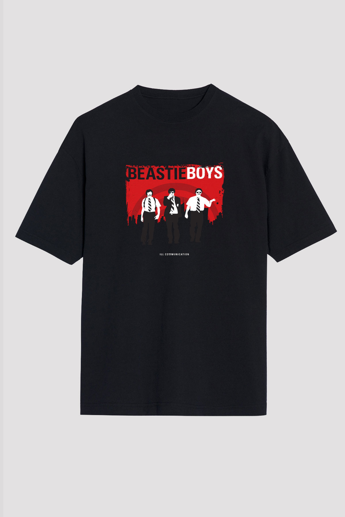 Beastie Boys Baskılı Unisex Oversize Siyah Tişört