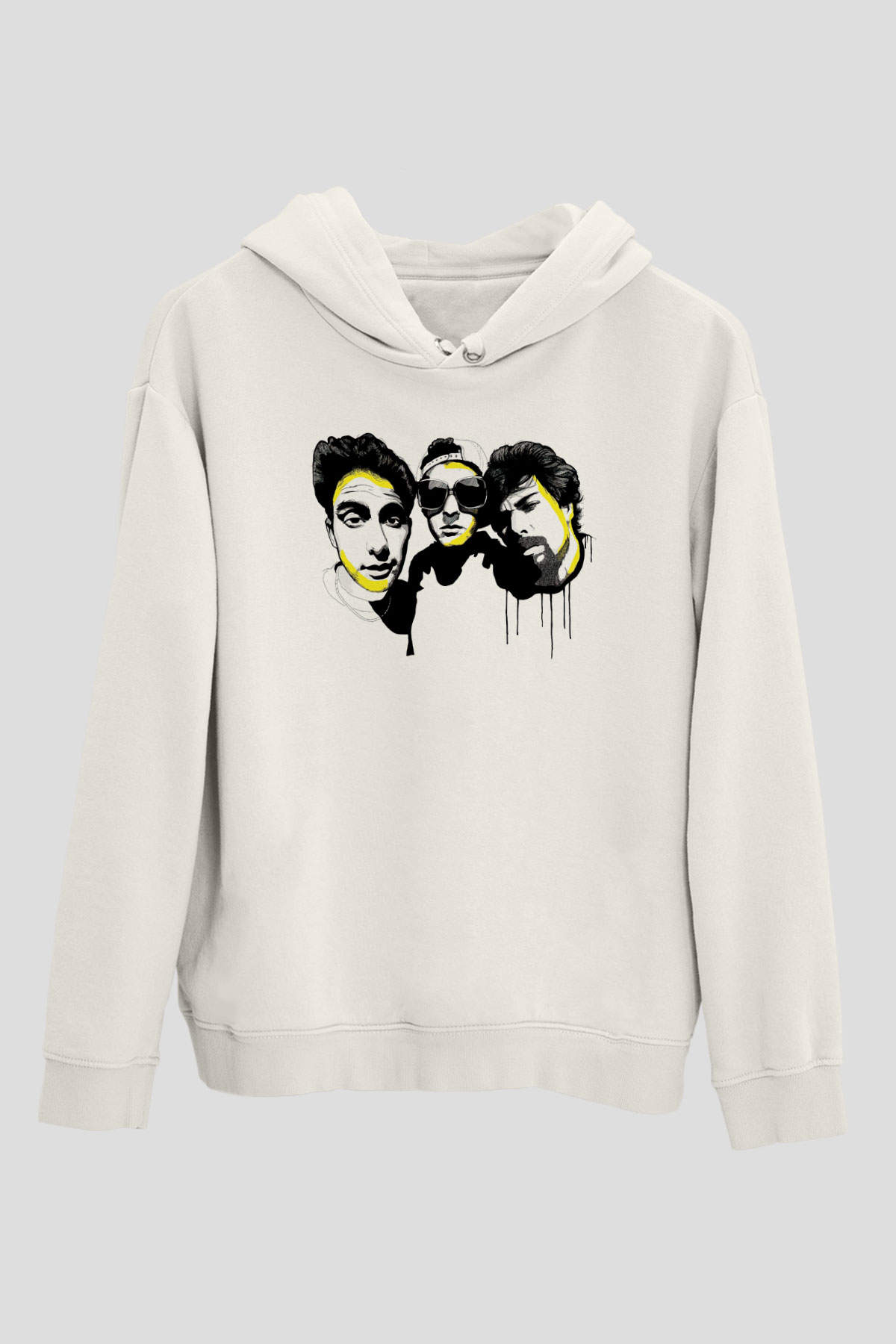 Beastie Boys Beyaz Unisex Kapşonlu Sweatshirt