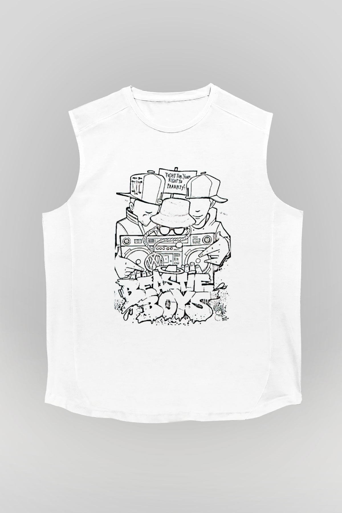 Beastie Boys Beyaz Unisex Kolsuz Tişört