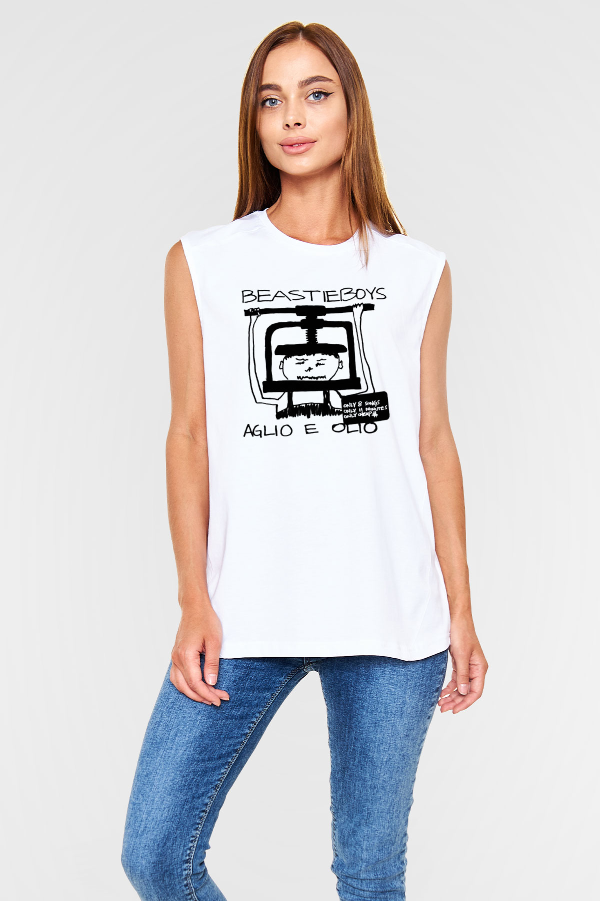 Beastie Boys Beyaz Unisex Kolsuz Tişört
