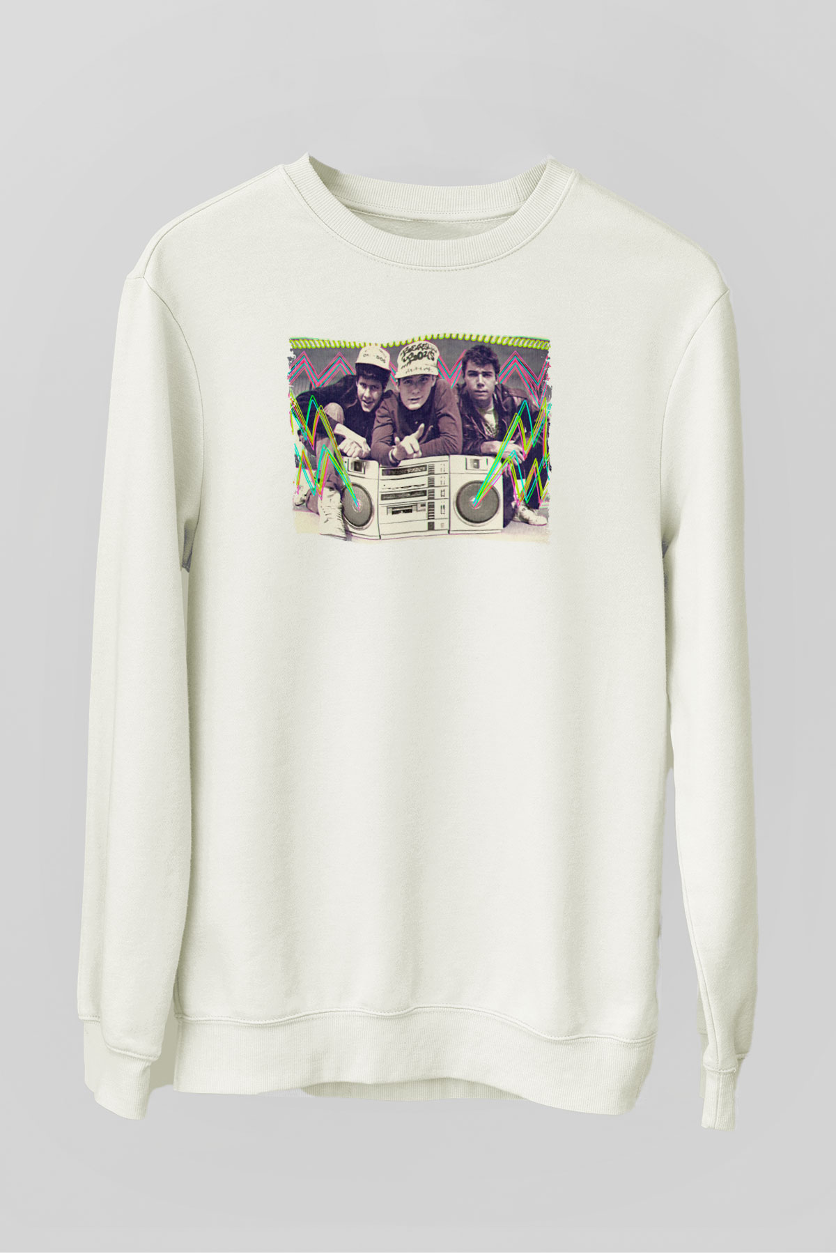 Beastie Boys Beyaz Unisex Sweatshirt