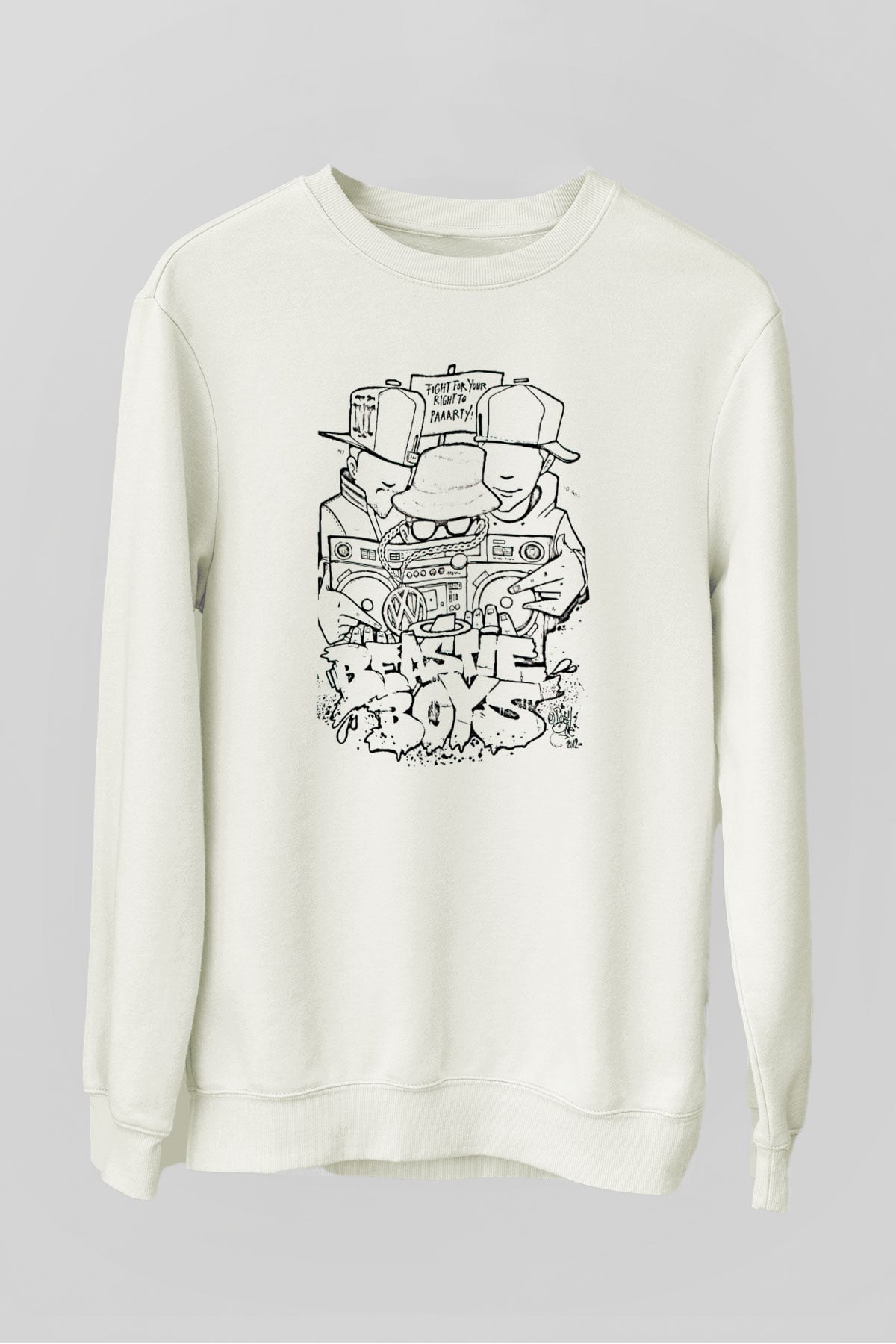Beastie Boys Beyaz Unisex Sweatshirt