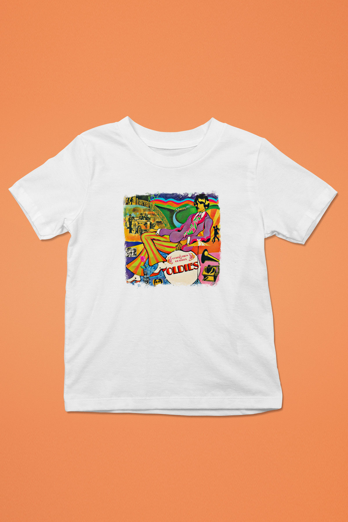 Beatles Baskılı Unisex Beyaz Çocuk Tişört
