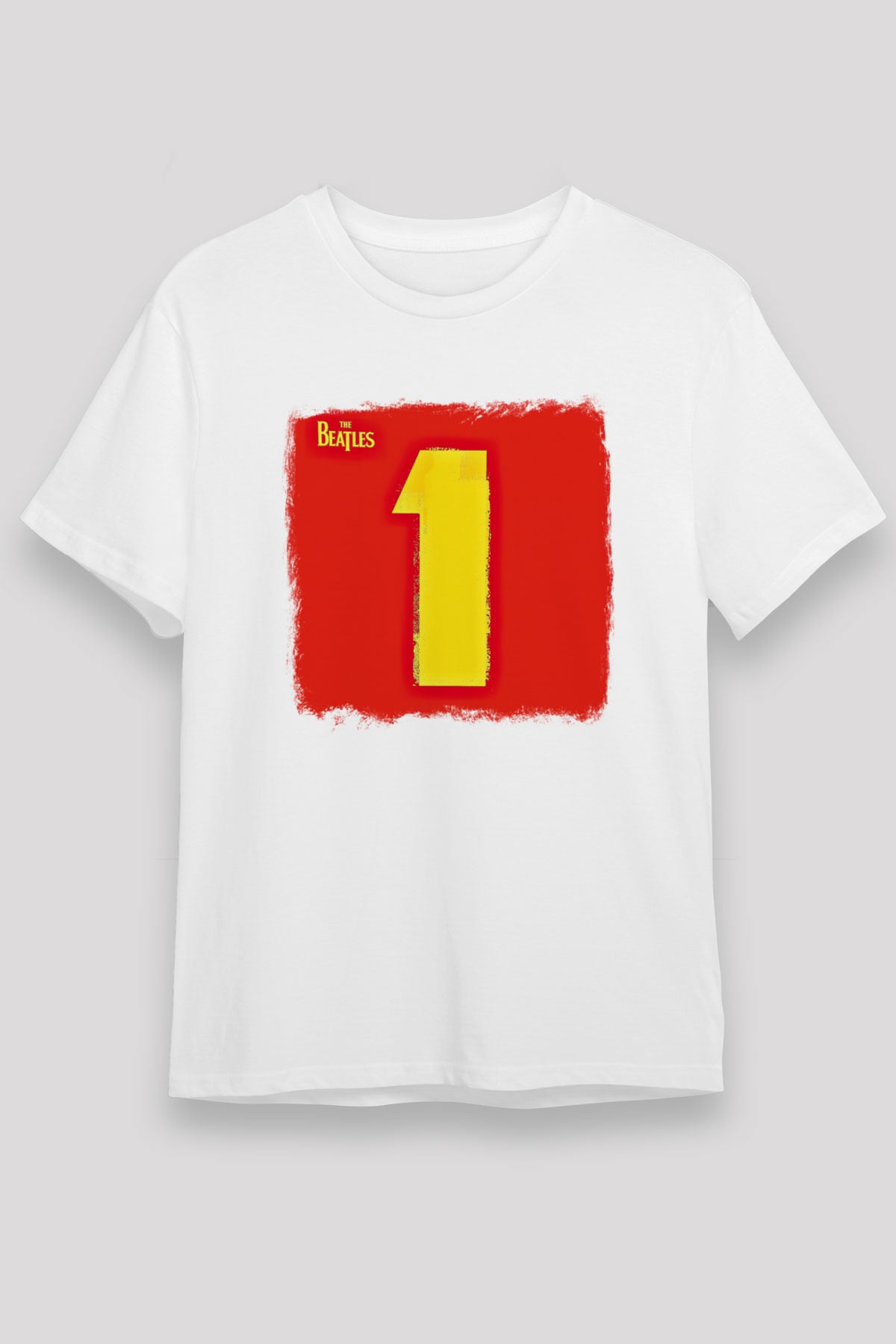 Beatles Baskılı Unisex Beyaz Tişört