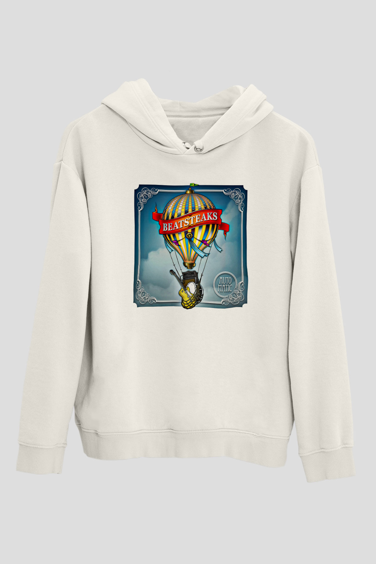 Beatsteaks Baskılı Unisex Beyaz Hoodie