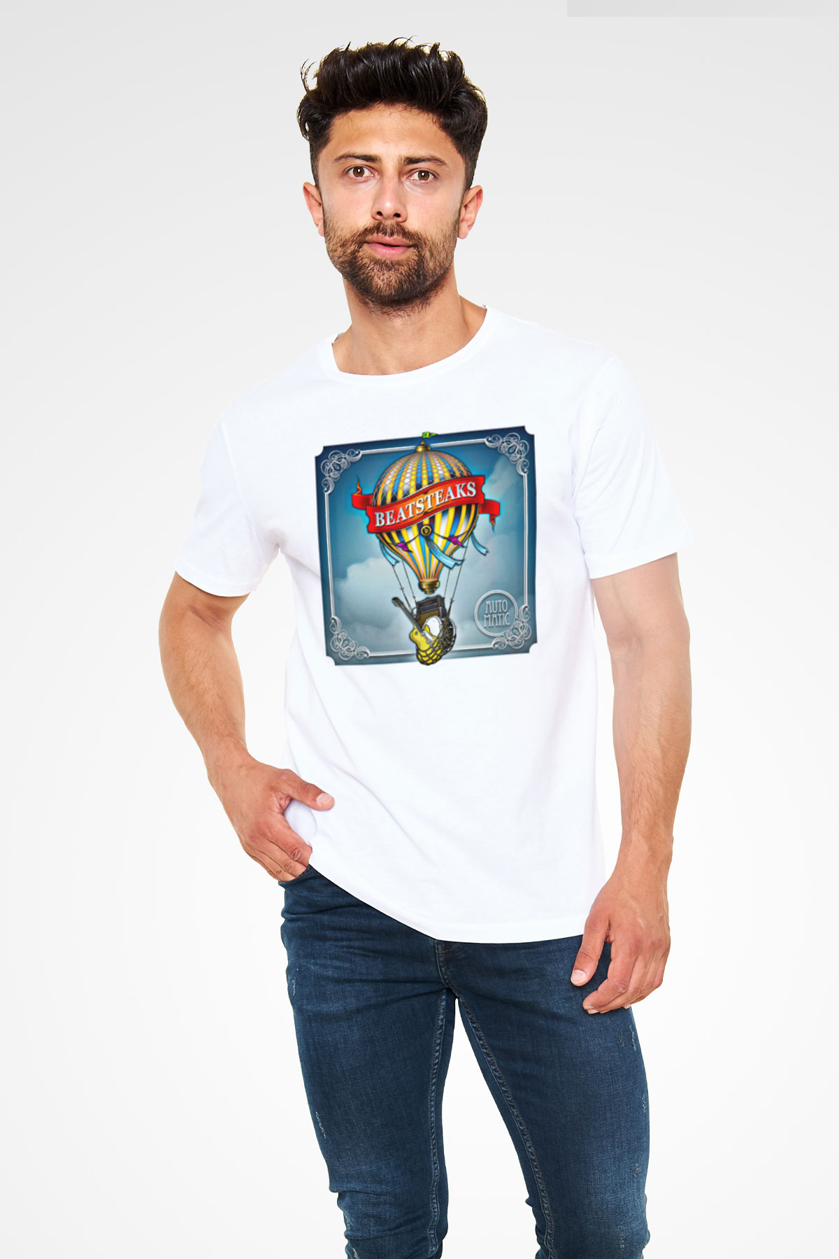 Beatsteaks Baskılı Unisex Beyaz Tişört