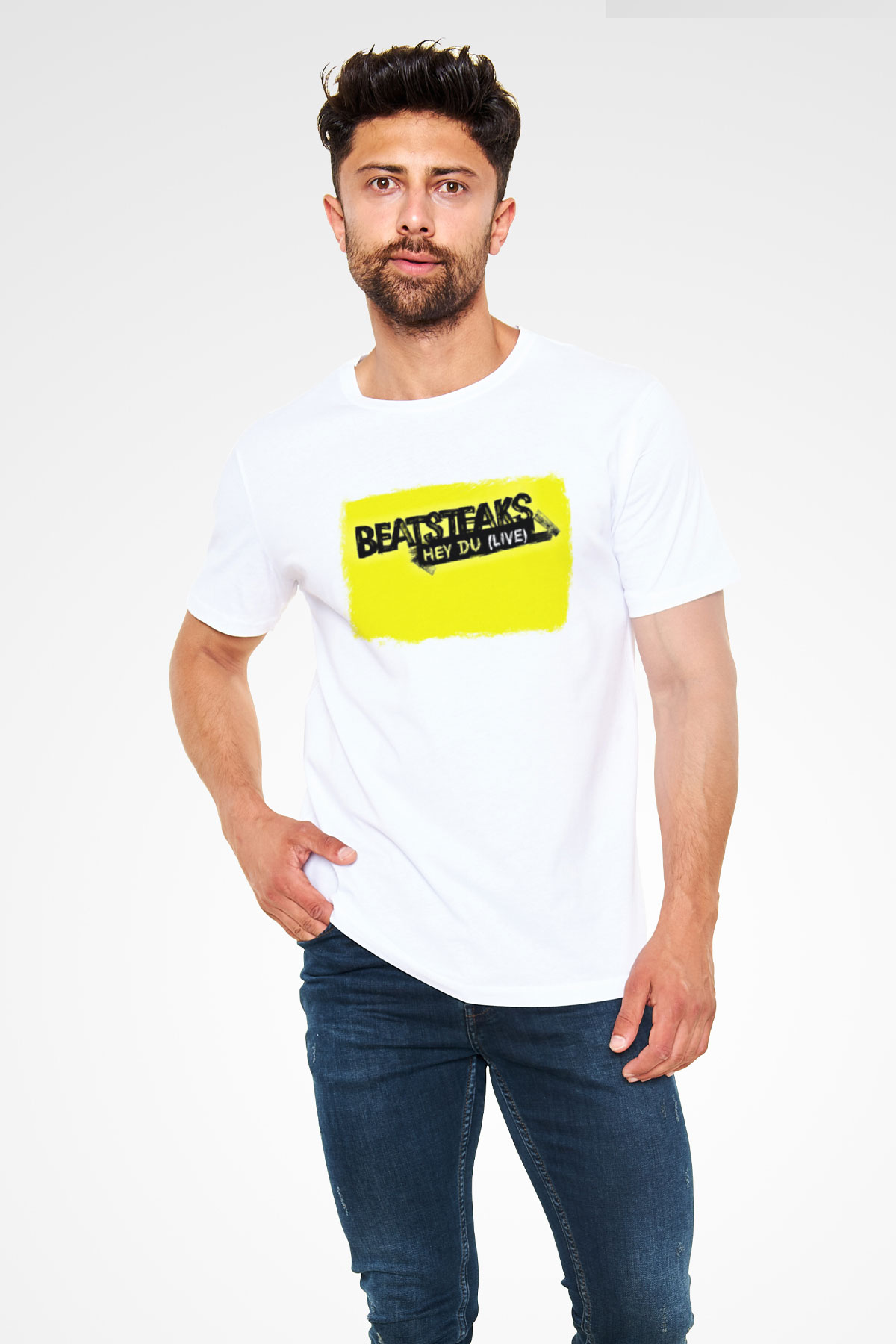 Beatsteaks Baskılı Unisex Beyaz Tişört