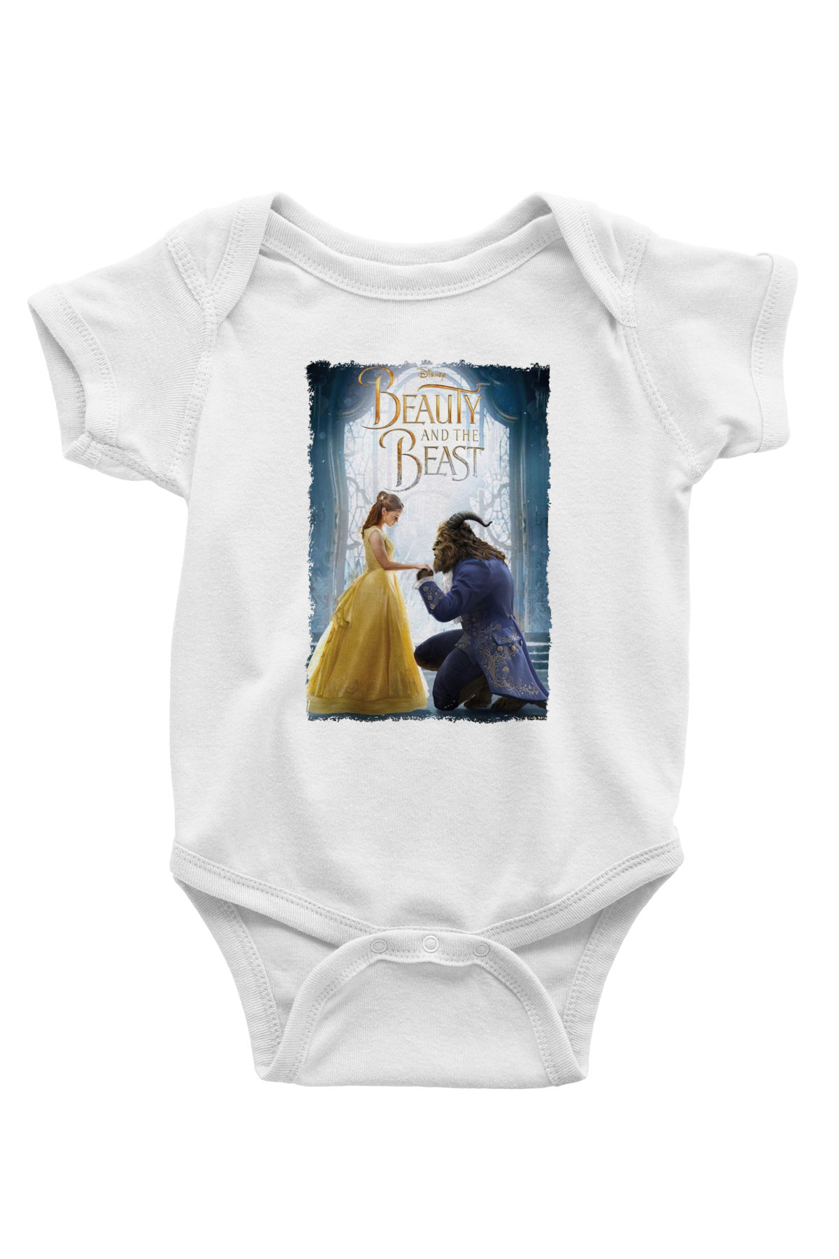 Beauty and the Beast Beyaz Bebek Body - Zıbın