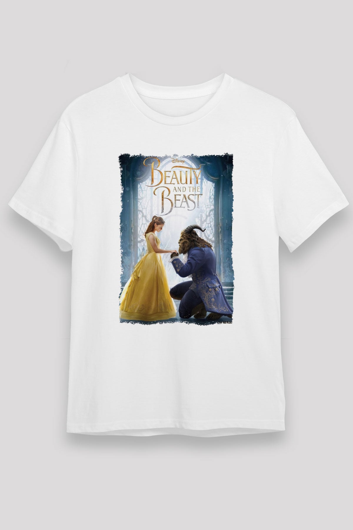 Beauty and the Beast Beyaz Unisex Tişört T-Shirt