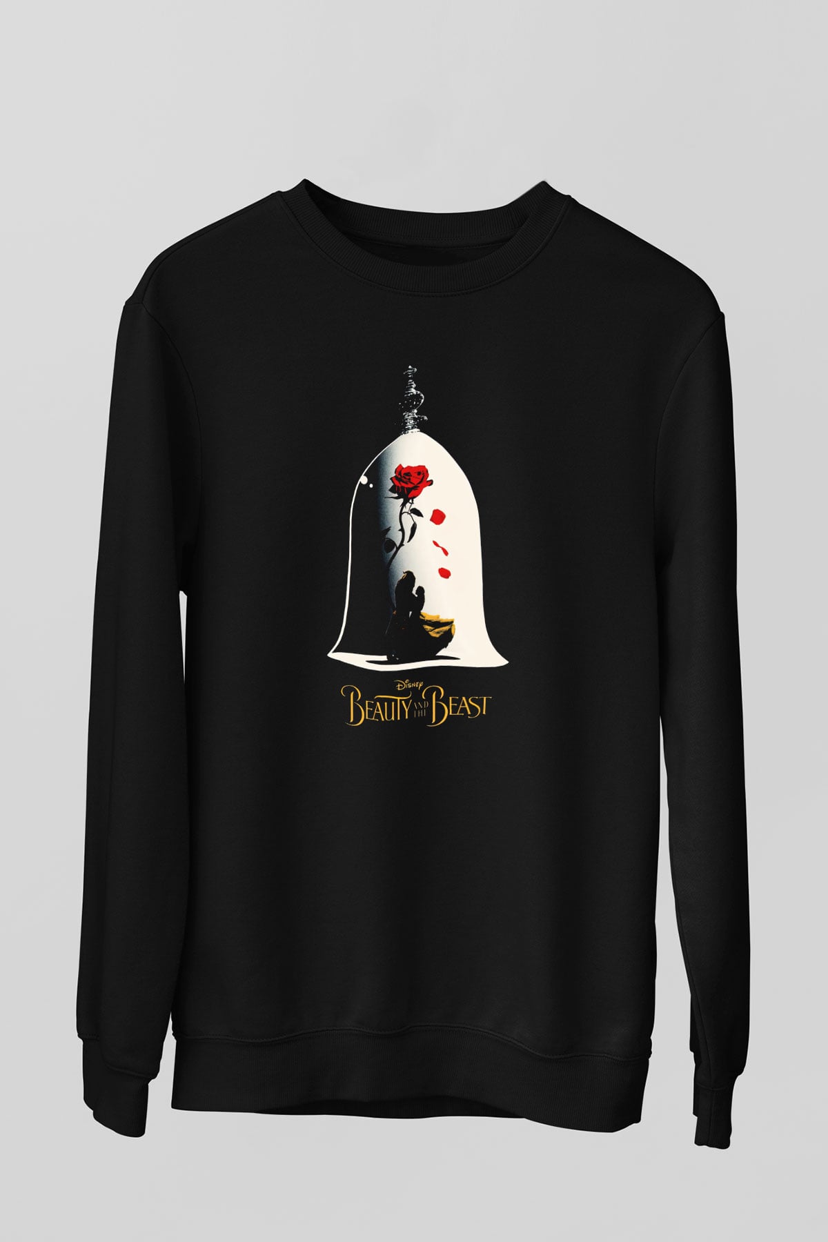 Beauty and the Beast Siyah Unisex Sweatshirt