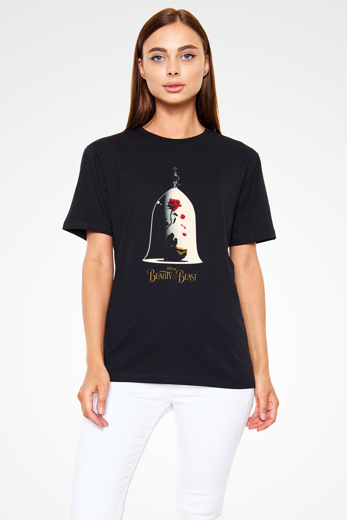 Beauty and the Beast Siyah Unisex Tişört T-Shirt