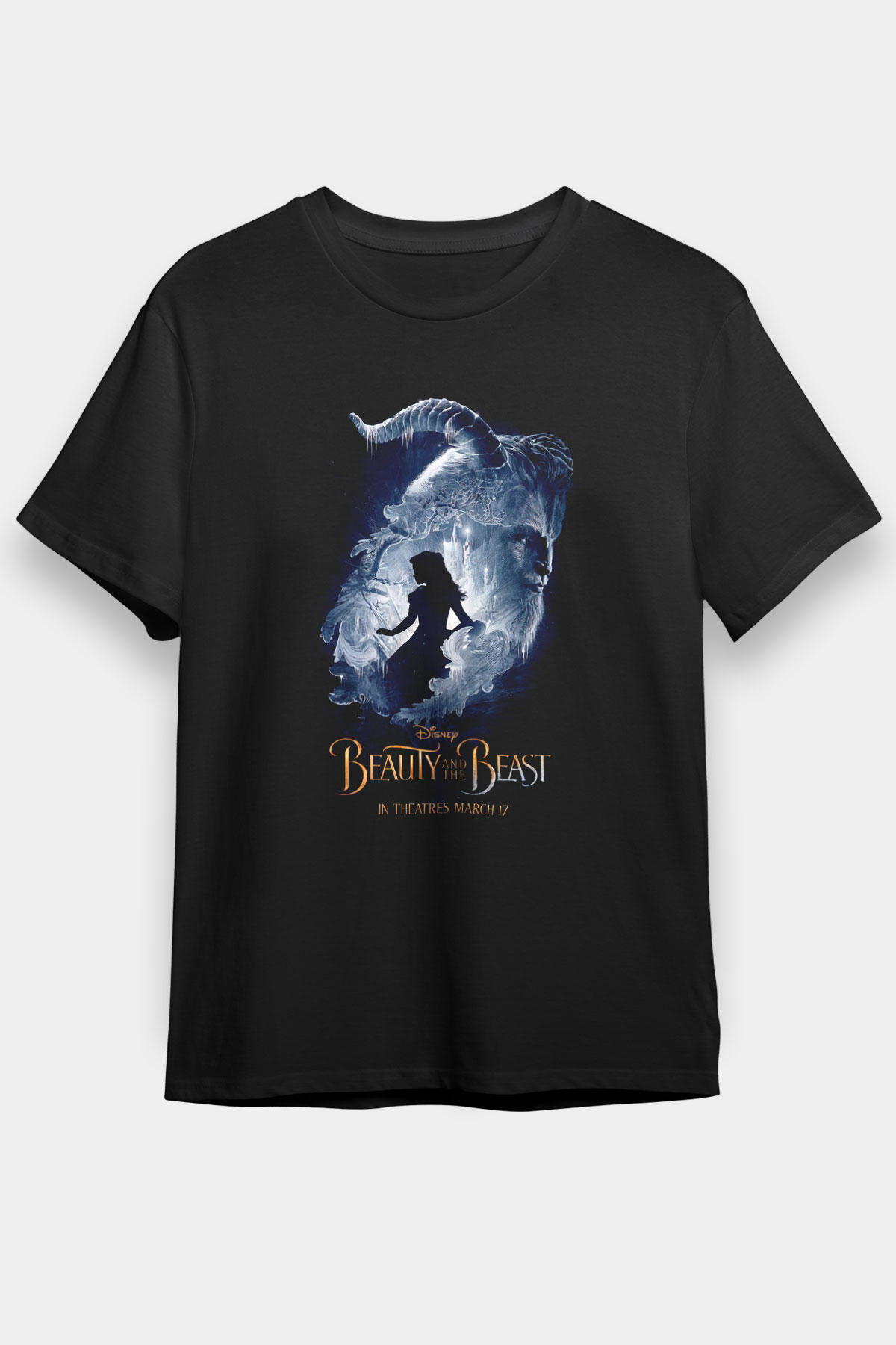 Beauty and the Beast Siyah Unisex Tişört T-Shirt