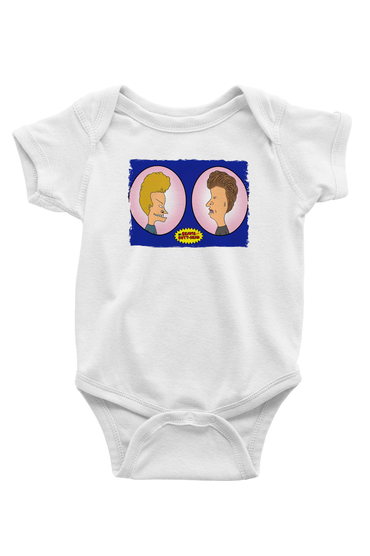 Beavis and Butt-head Beyaz Bebek Body - Zıbın
