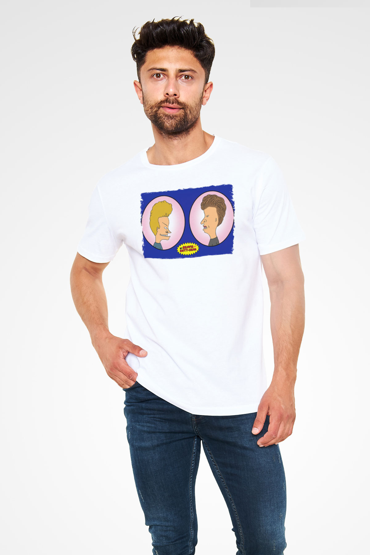 Beavis and Butt-head Beyaz Unisex Tişört T-Shirt