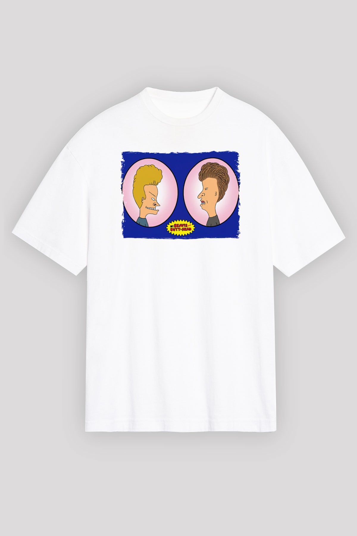 Beavis and Butt-head Beyaz Oversize Tişört Oversize T-shirt