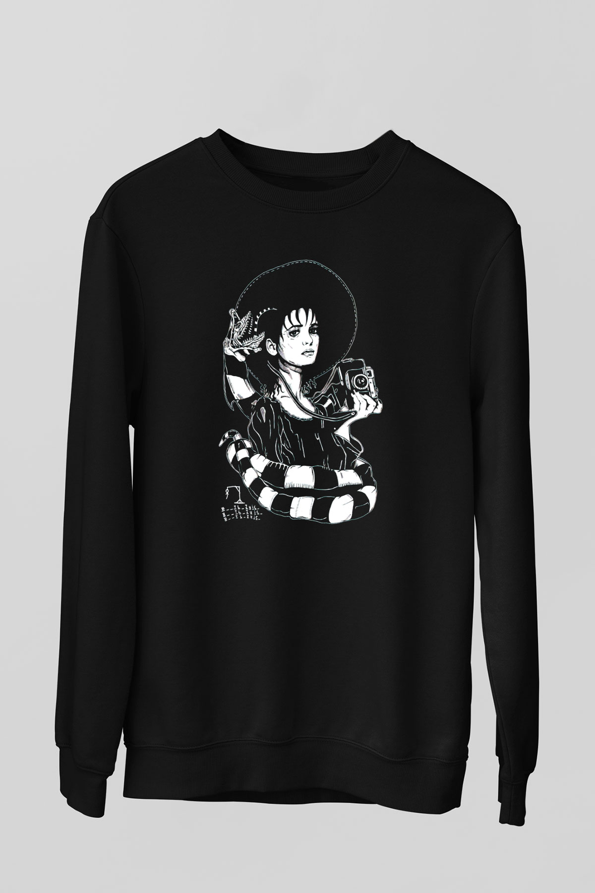 Beetlejuice Beterböcek Siyah Unisex Sweatshirt