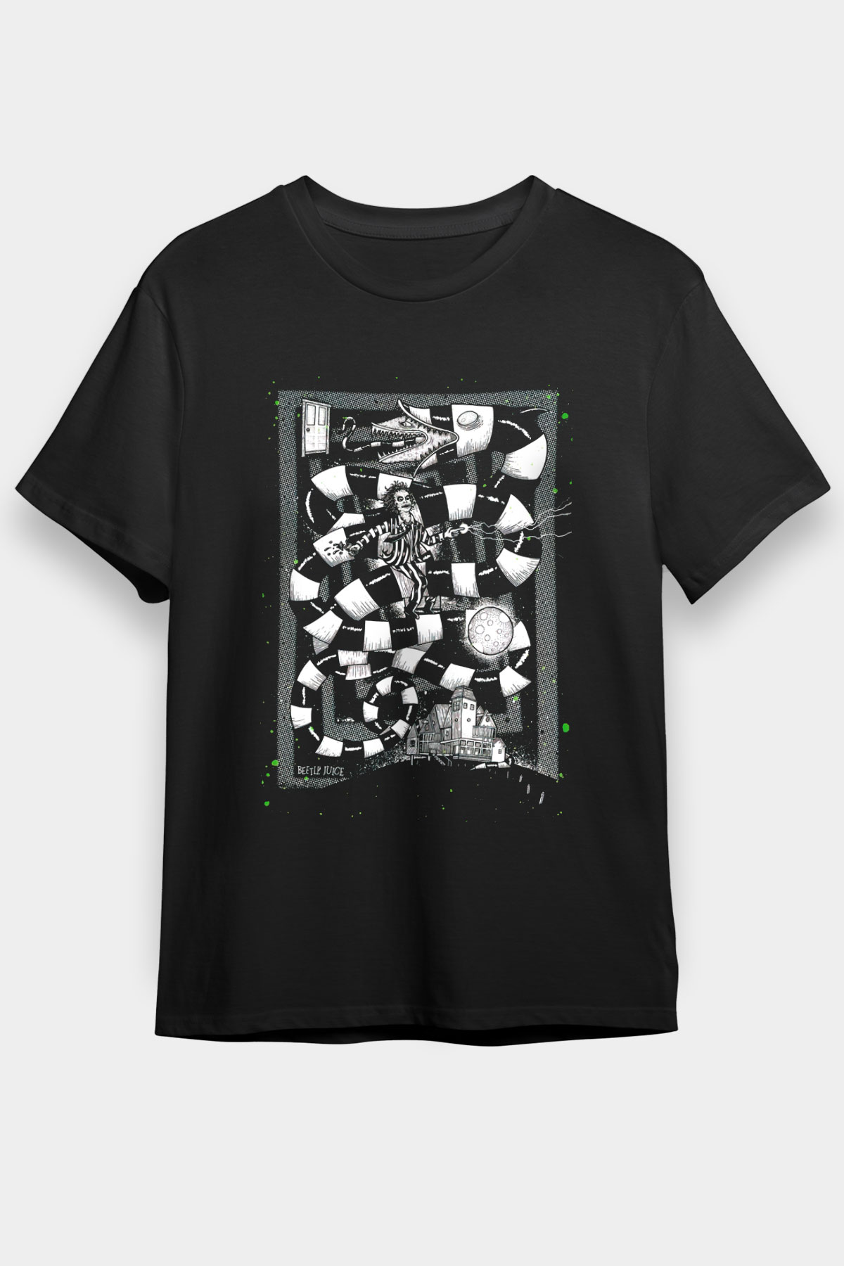 Beetlejuice Beterböcek Siyah Unisex Tişört