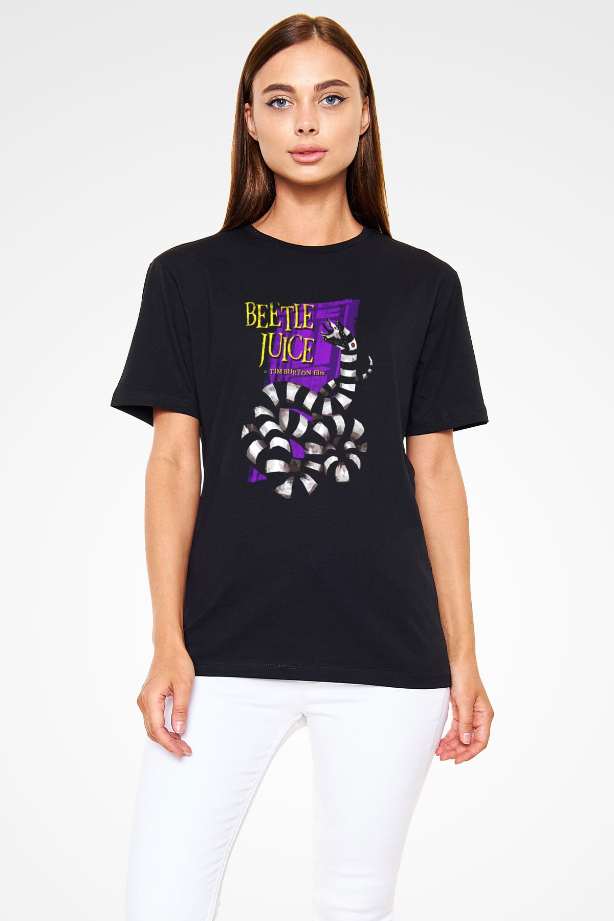 Beetlejuice Beterböcek Siyah Unisex Tişört