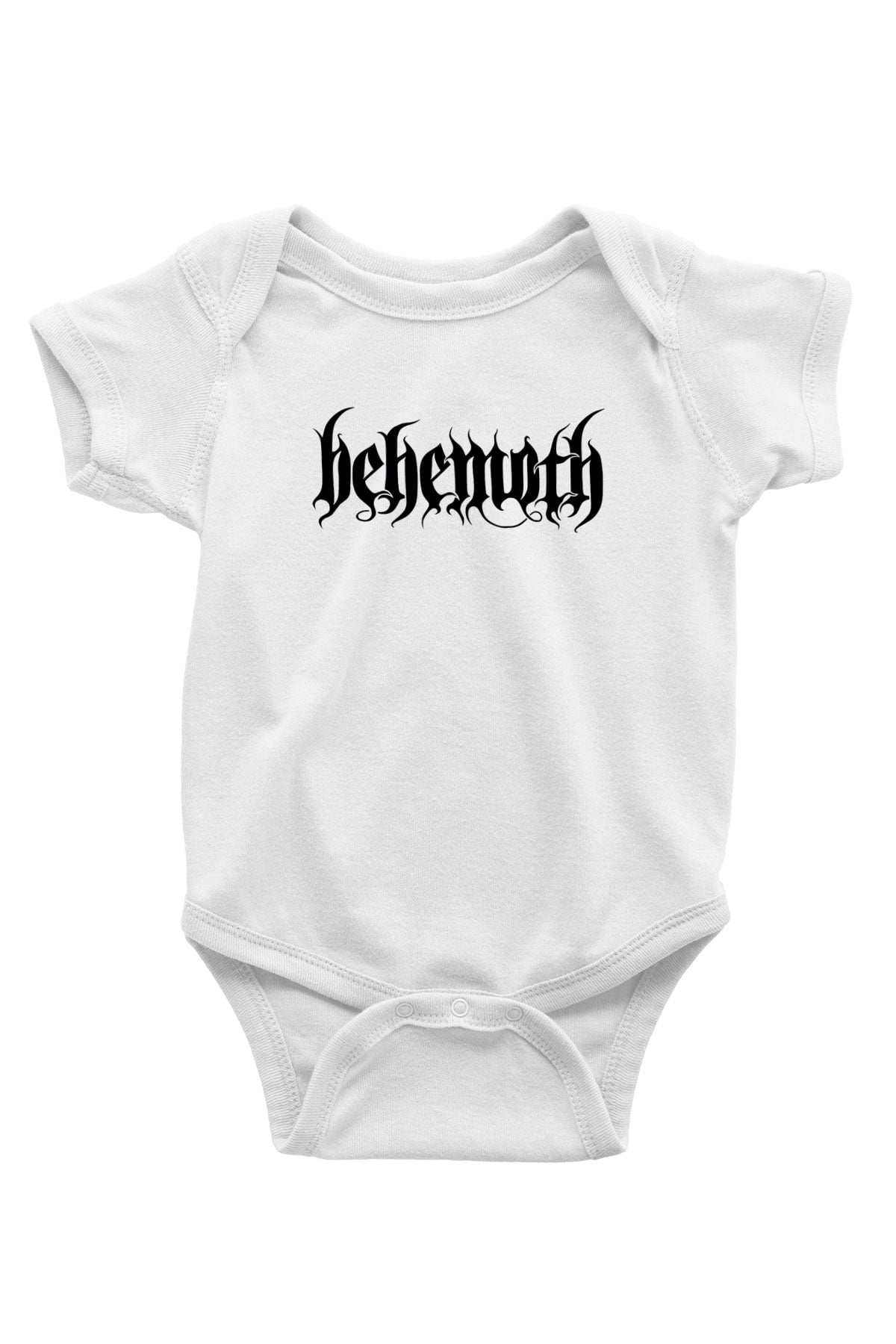 Behemoth Baskılı Beyaz Unisex Bebek Body - Zıbın